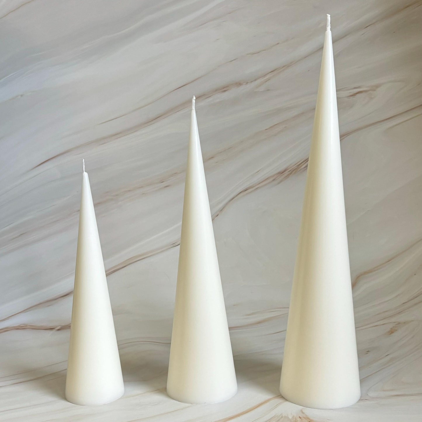 Tall Cone Pillar Candles - Handmade Home Decor