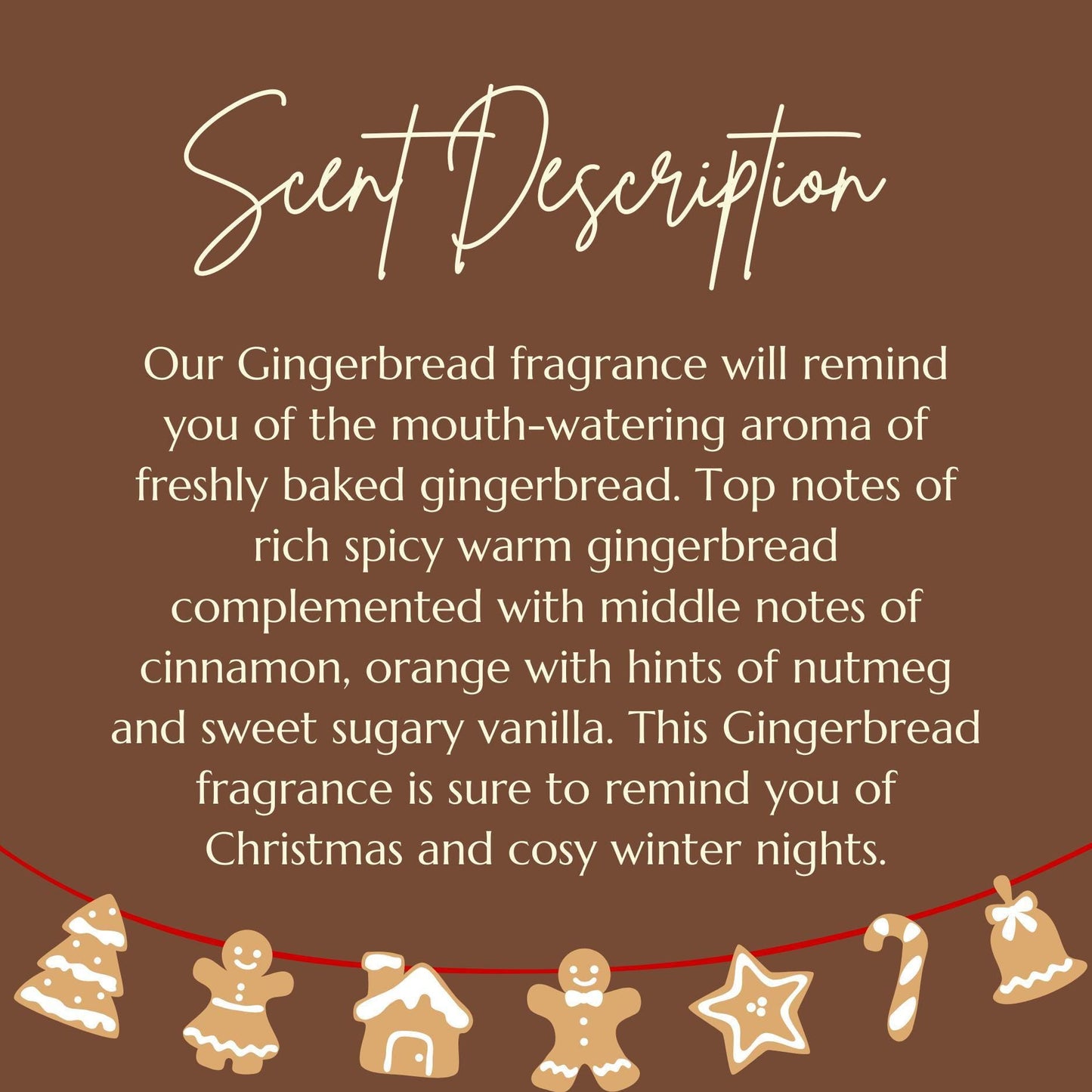 Gingerbread Scented Tall Ribbed Pillar Candles - Handmade Christmas Decorative Candles