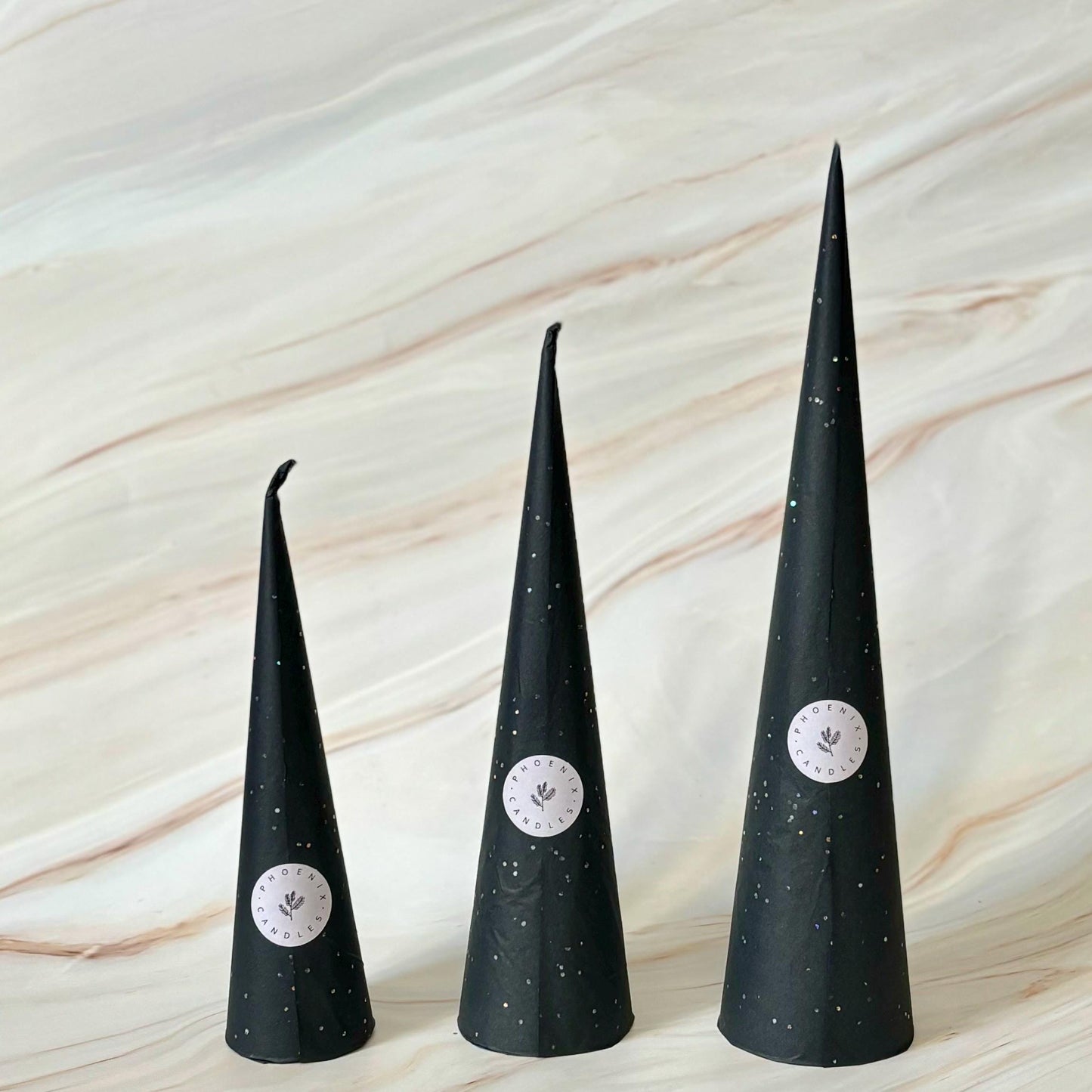 Tall Cone Pillar Candles - Handmade Home Decor