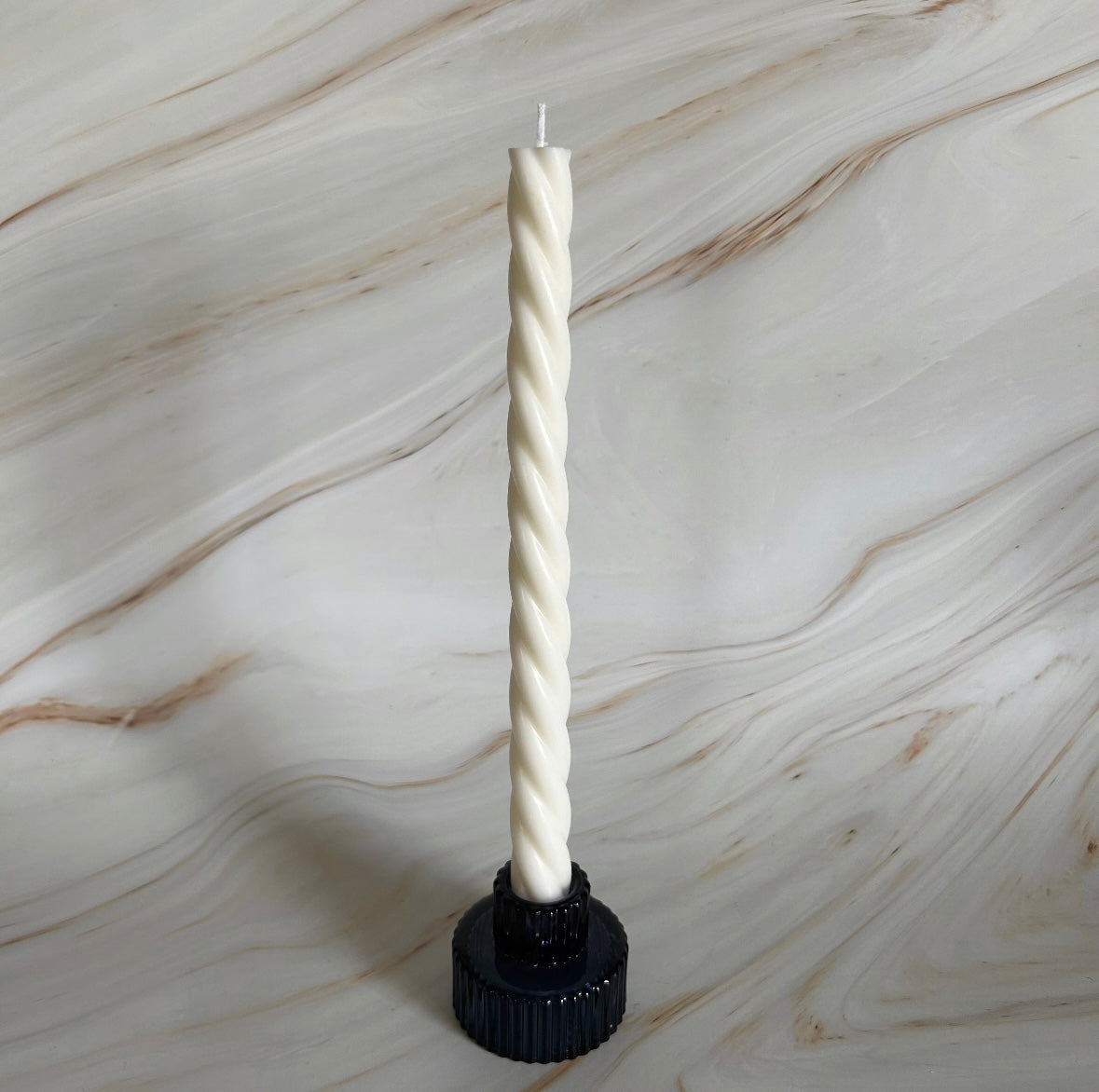 Pack of Two 26cm Tall Thin Spiral Tapered Candle Sticks / Dinner Candles