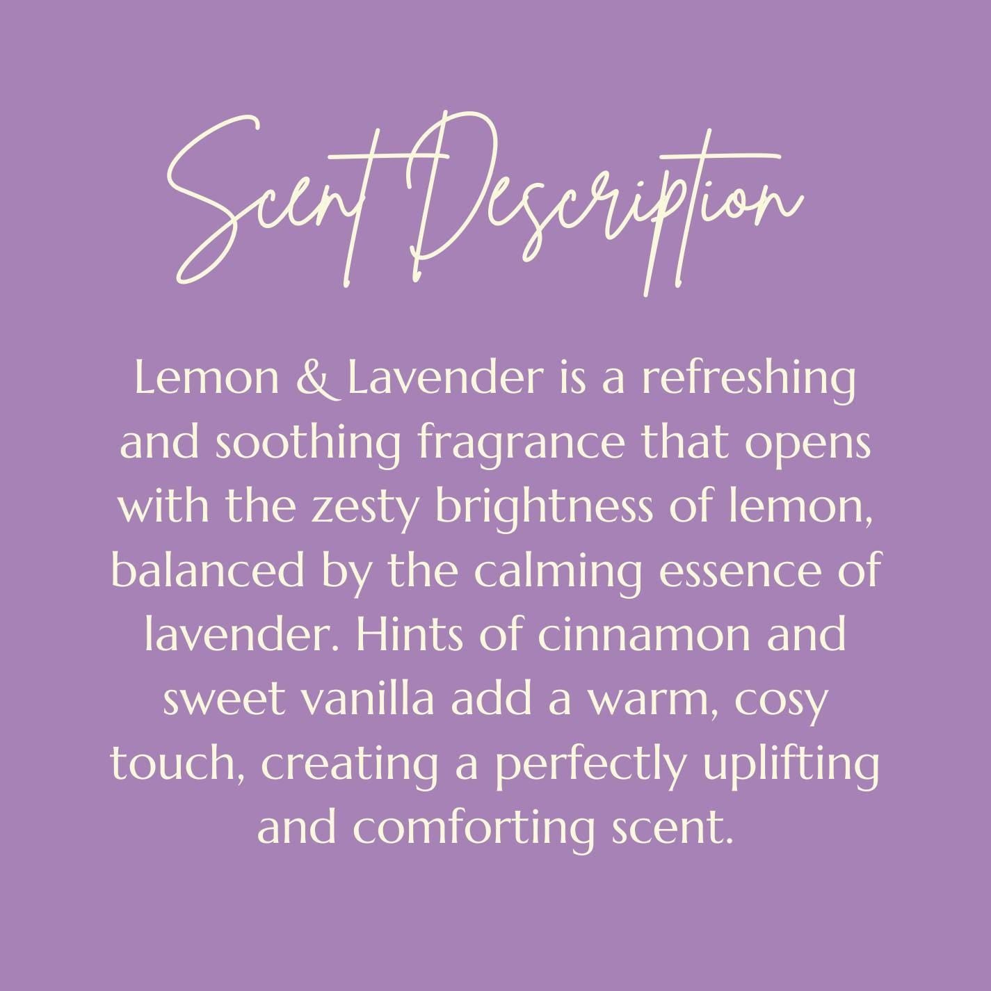 Lemon Lavender Tall Ribbed Scented Pillar Candles - Handmade Home Decor